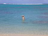 First, a quick swim