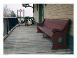 Train museum bench, West
