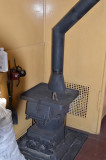 Coal stove in cabin car