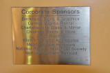 Corporate sponsers plaque
