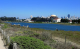 Crissy Field lagoon with city skyline<br />7615