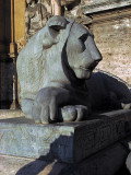 One of a quartet of Egyptian lions<br />6679