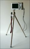 Fuji F30 with Mini Tripod- legs extended