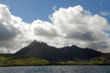 The mountains of the central coast of eastern Mauritius