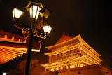 The Drum Tower of Xian illuminated at night