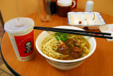 Yummy beef noodles at P.C. Lees