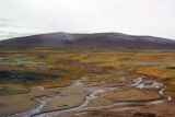 Streams passing through an area of snow fences