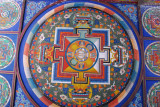 Painted mandela on the ceiling inside the western chrten