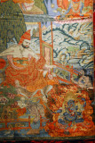 Tangka of Master Lekden Jed woven on brocade with silk thread
