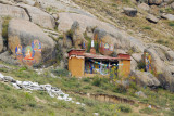 Shrine with rock paintings, Chupsang Nunnery