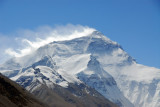Strong wind blowing across the summit of Everest