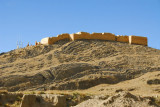 Ruins of a fort on a hill above the village where we got the flat tire