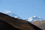Mt Everest comes back into view for the first time since descending the Pang-la Pass