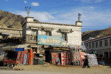 Shop in an old house in Kongbu Lam selling those fancy Tibetan doors