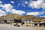 The Friendship Highway passing through the town of Nangartse