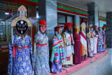 Costumes of the Tibetan Opera on display at the Gyantse Hotel