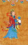 Painting on the main assembly hall, Sakya