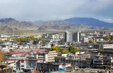 View of Shigatses new town from the top of Old Town near Shigatse Dzong