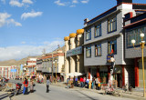 Bangchelling, the commercial street cut through the old town of Shigatse
