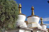 Set of three chrten, Tashilhunpo Monastery