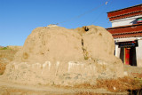 The remains of a stupa destroyed in the Cultural Revolution