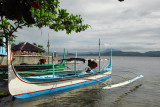 Motorized bancas can be hired to visit the island but negotiate harder than I did!