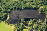 Piʻilanihale Heiau, made of basalt, 341 ft x 415 ft