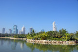 Zabeel Park Lake with Sheikh Zayed Road towers