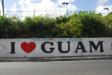 I heart Guam along the road leading out of Tumon