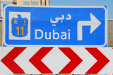 Roadsign for Dubai