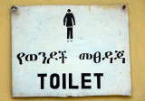 Luckily I never ran into a toilet with only Amharic script