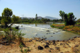 Small rapids in the Blue Nile above the falls