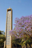 The bell tower vaguely resembles a Stele of Axum