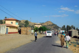 Driving back from the quarry to Axum along the main road