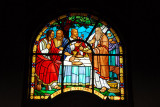 Holy Trinity Cathedral, Addis Ababa stained glass - old testament scene along north wall