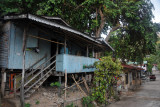 Nipa hut painted blue, Culion