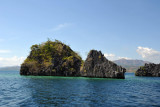 A smaller island in Coron Bay west of Coron Island
