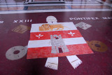 Papal coat-of-arms of Pope John XXIII on the portico floor, St. Peter's Basilica