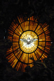 Alabaster window of the Holy Spirit as a dove above St. Peters Chair