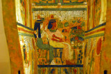 Detail of the paintings inside the sarcophagus case of Djed-Mut