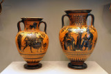 Amphora with Aeneas & Anchises (left) and Achilles and Ajax Gaming, Athens ca 510 BC