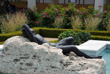 Bronze of reclining youth