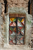 Colorful metal door, Misfat Al Abryeen
