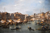 Grand Canal with the Rialto Bridge, Venice, Francesco Guardi, ca 1780