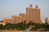 Buildings behind the Monument to Party Founding, Pyongyang