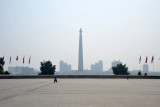 Kim Il Sung Square with the Juche Tower, Pyongyang