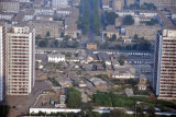 Some of the few pre-war looking single-story buildings in central Pyongyang