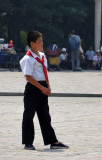 Young Pioneer in a red scarf, Pyongyang