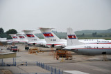 Air Koryo fleet on the ramp at Pyongyang Airport