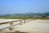 Railroad bridge over the Chongchon River at Kujang, DPRK